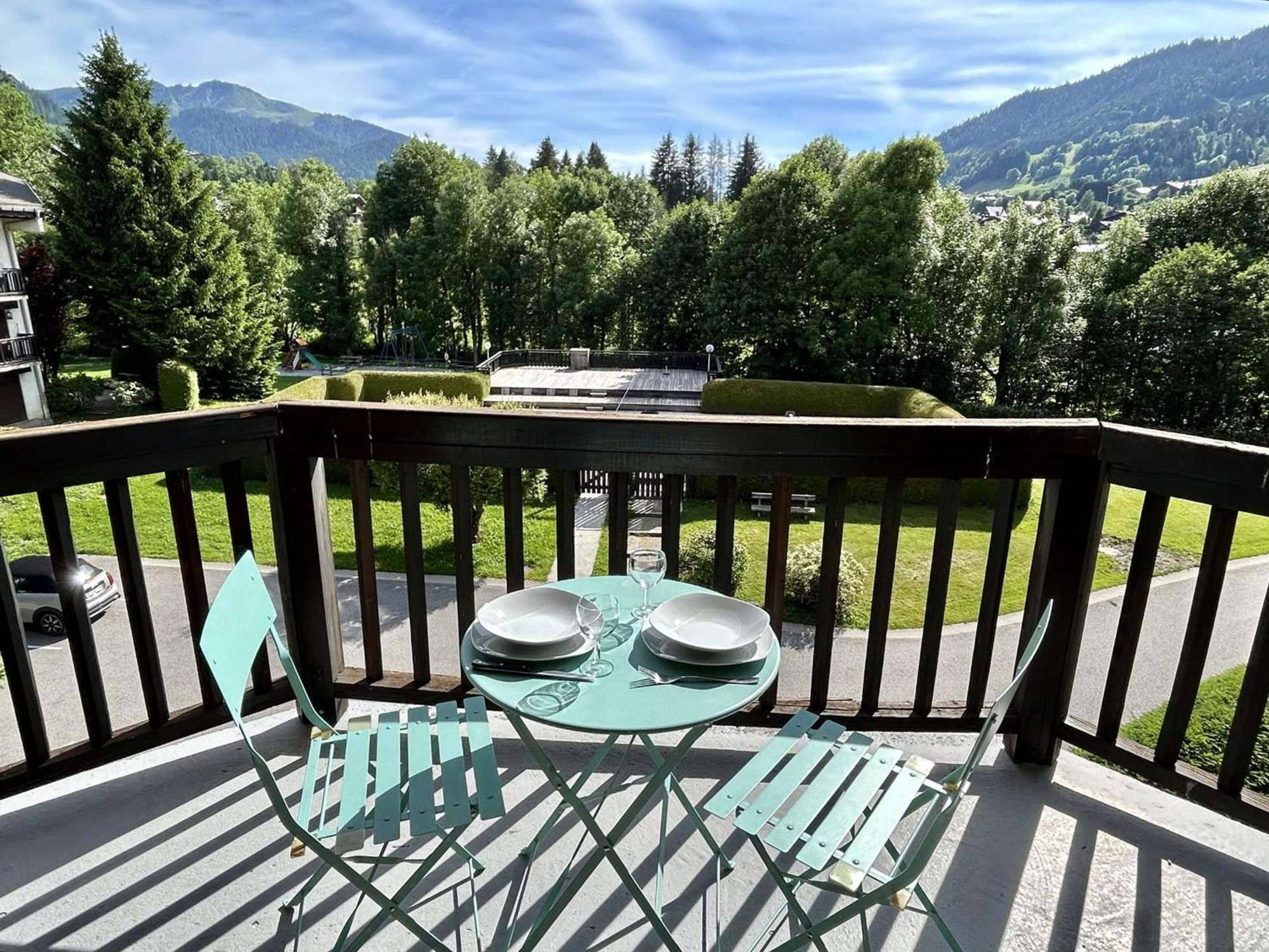 Studio Avec Piscine Chauffee, Tennis & Balcon - 4 Couchages A Megeve - Fr-1-597-14 Екстер'єр фото